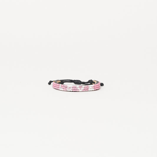 Skinny LOVE Bracelet - Pearly Pink/White