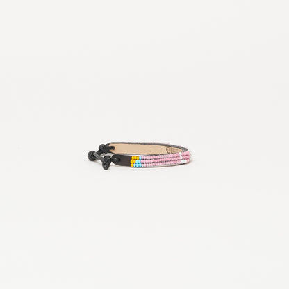 Skinny LOVE Bracelet - Pearly Pink/White