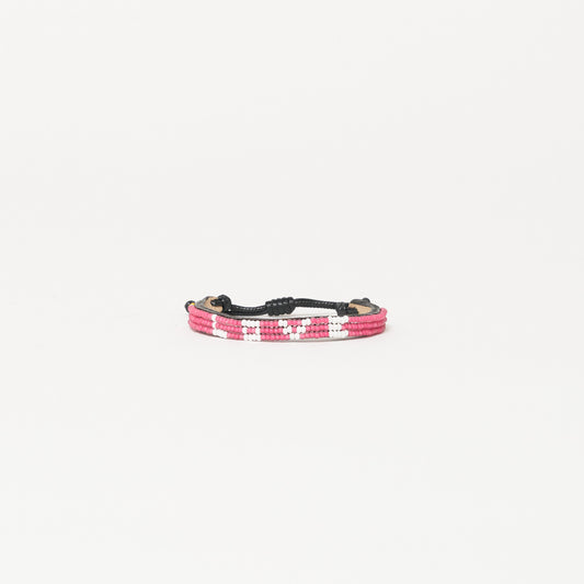 Skinny LOVE Bracelet - Summer Pink/White