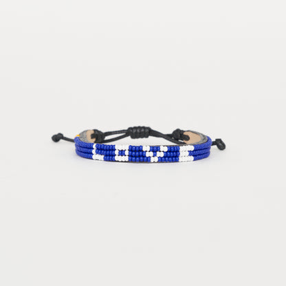 Skinny LOVE Bracelet - Royal/White