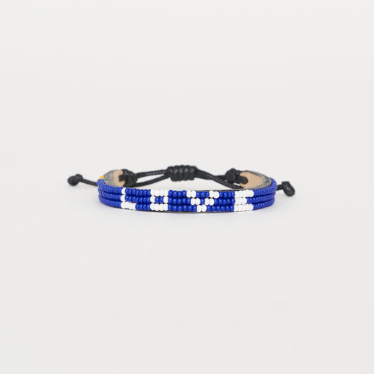 Skinny LOVE Bracelet - Royal/White