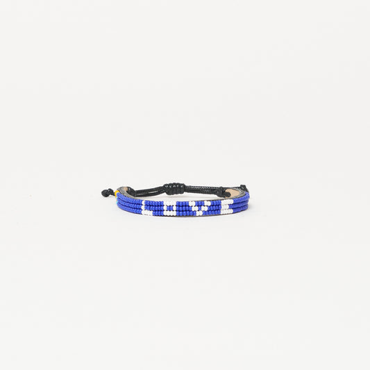 Skinny LOVE Bracelet - Royal/White
