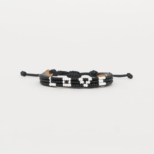 Skinny LOVE Bracelet - Black/White
