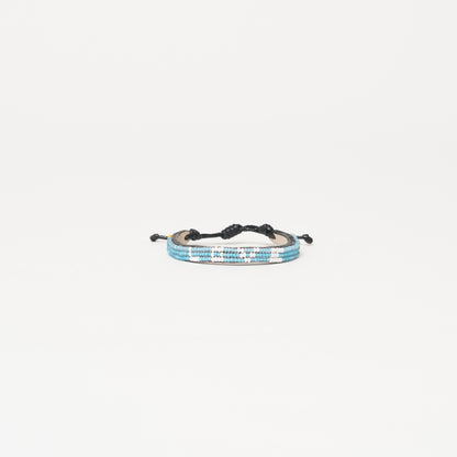 Skinny LOVE Bracelet - Blue/White