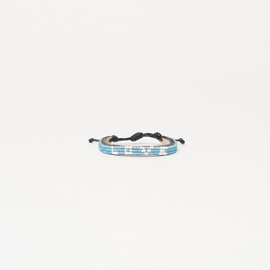 Skinny LOVE Bracelet - Blue/White