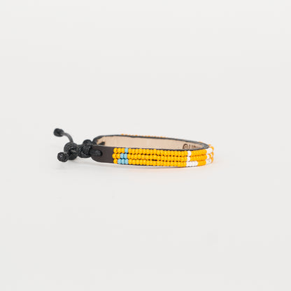 Skinny LOVE Bracelet - Orange/White