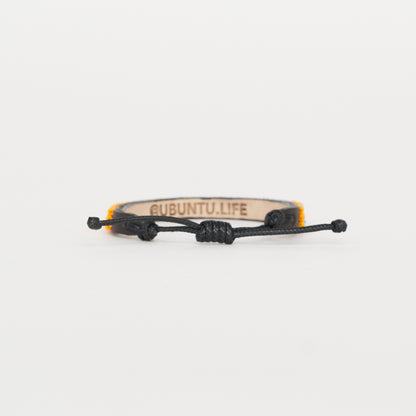 Skinny LOVE Bracelet - Orange/White