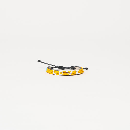 Skinny LOVE Bracelet - Orange/White