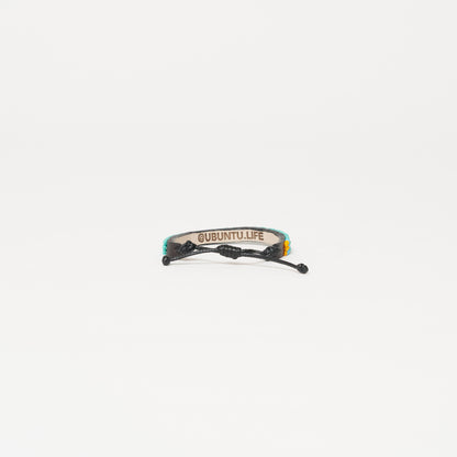 Skinny LOVE Bracelet - Aqua/White