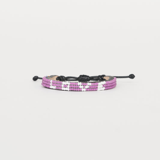Skinny LOVE Bracelet - Purple/White