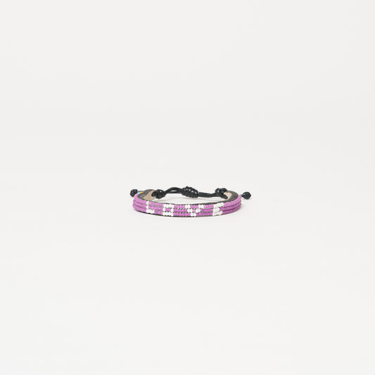 Skinny LOVE Bracelet - Purple/White