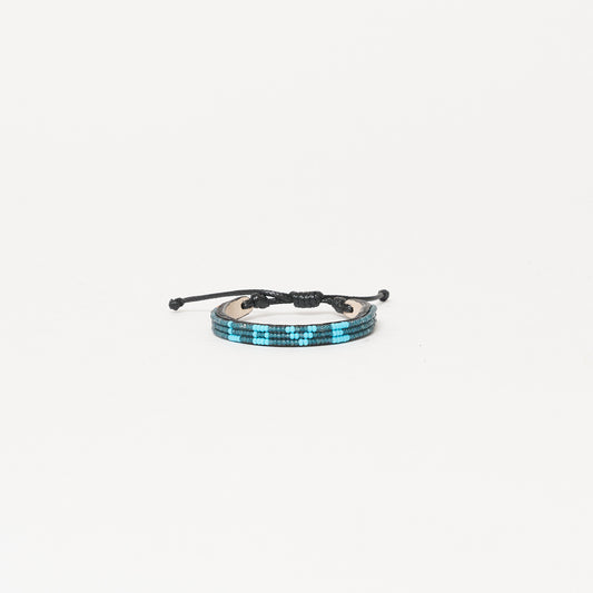 Skinny LOVE Bracelet - Blue Algae/Aqua Blue