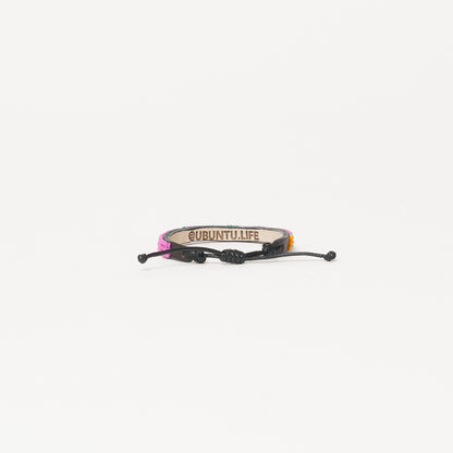 Skinny LOVE Bracelet - Pucker Pink/Forrest Green