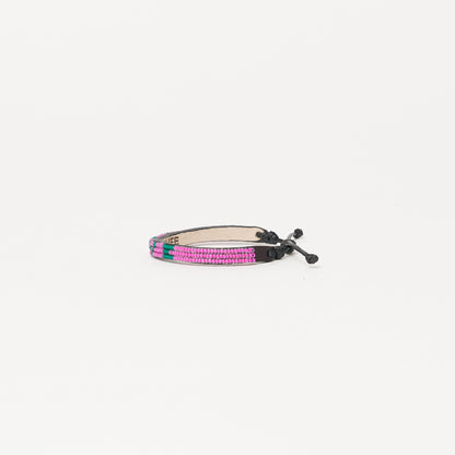 Skinny LOVE Bracelet - Pucker Pink/Forrest Green