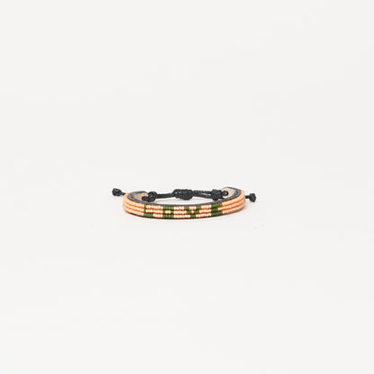 Skinny LOVE Bracelet - Orange Sorbet/Fatigue Green