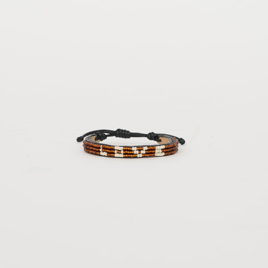 Skinny LOVE Bracelet - Copper/Cream