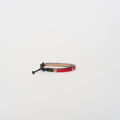 Skinny LOVE Bracelet - Crimson/Cream