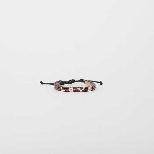 Skinny LOVE Bracelet - Plum/Cream