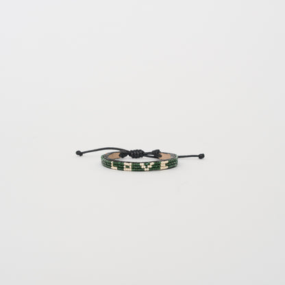 Skinny LOVE Bracelet - Pine/Cream