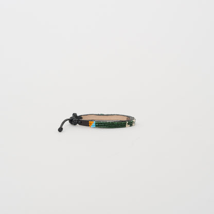 Skinny LOVE Bracelet - Pine/Cream