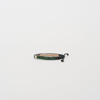 Skinny LOVE Bracelet - Pine/Cream