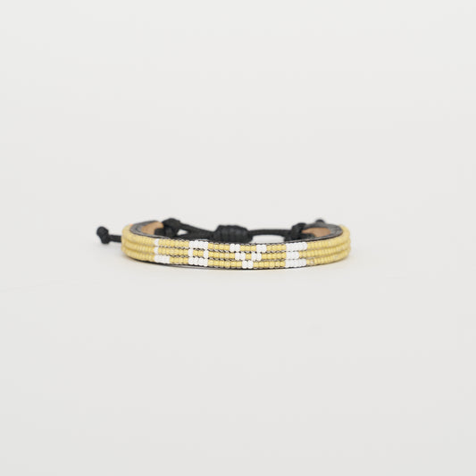 Skinny LOVE Bracelet – Daffodil/White