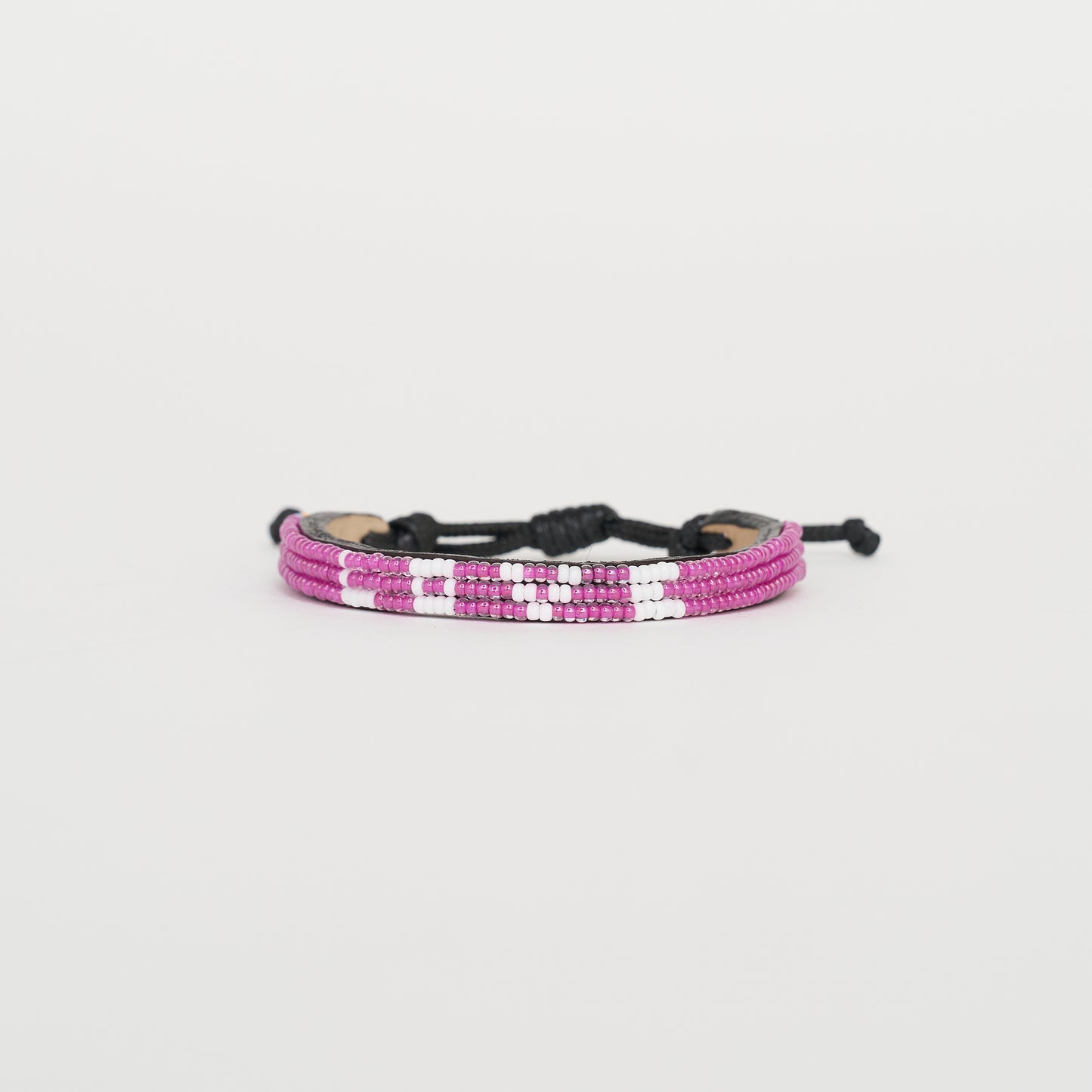 Skinny LOVE Bracelet – Fuchsia/White