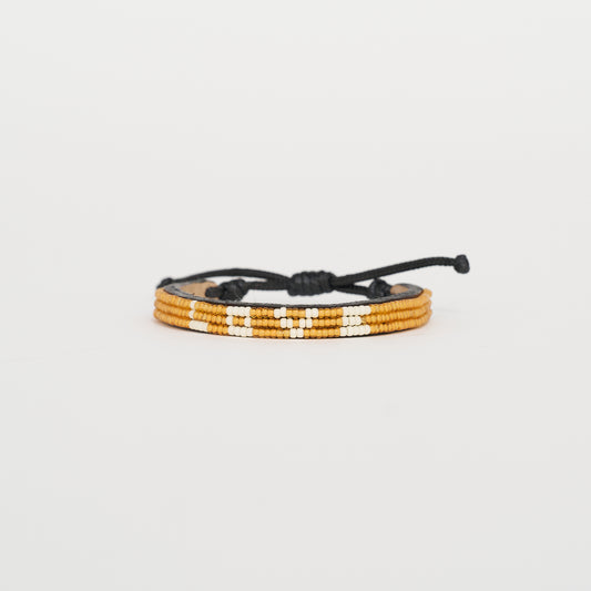 Skinny LOVE Bracelet – Tangerine/White