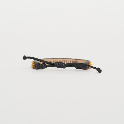 Skinny LOVE Bracelet – Tangerine/White
