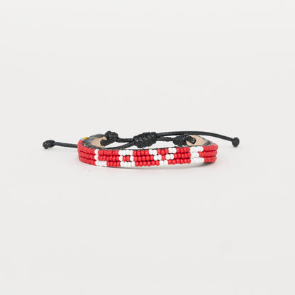 Skinny LOVE Bracelet - Red/White