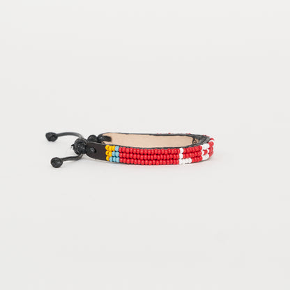 Skinny LOVE Bracelet - Red/White