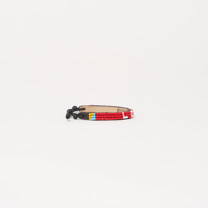 Skinny LOVE Bracelet - Red/White