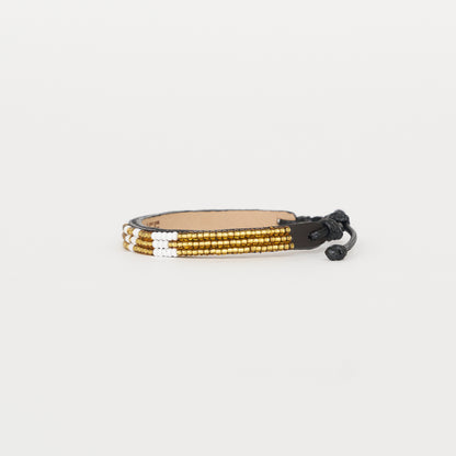 Skinny LOVE Bracelet - Gold/White