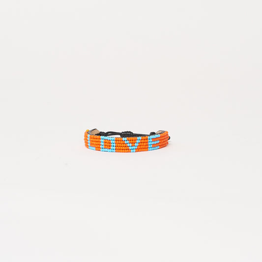 LOVE Bracelet - Orange/Light Blue
