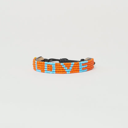 LOVE Bracelet - Orange/Light Blue