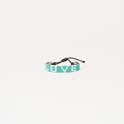 LOVE Bracelet - Aqua/White