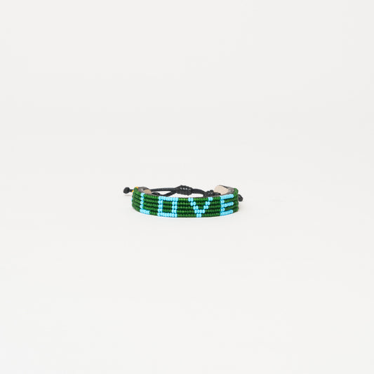 LOVE Bracelet - Green/Light Blue
