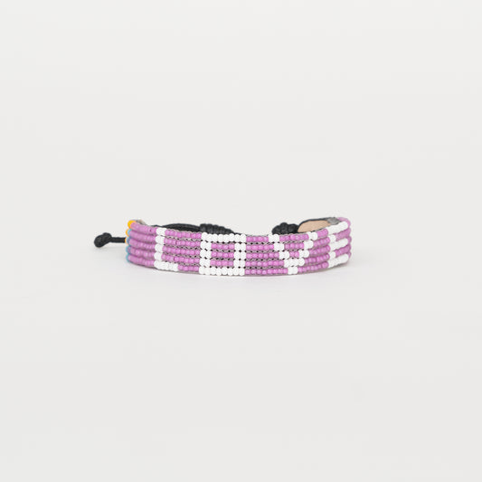 LOVE Bracelet - Purple/White