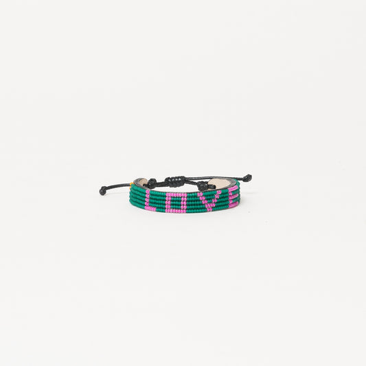 LOVE Bracelet - Forrest Green/Pucker Pink