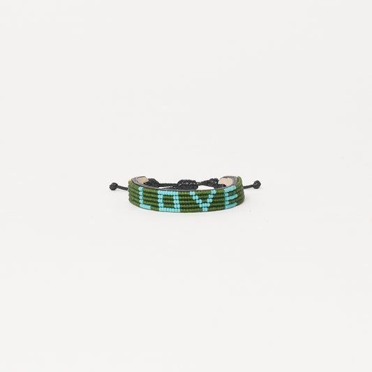 LOVE Bracelet - Fatigue Green/Aqua Blue