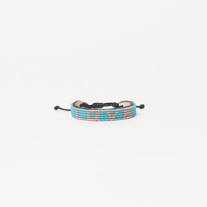 LOVE Bracelet - Seaglass Blue/Coral