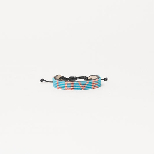 LOVE Bracelet - Seaglass Blue/Coral