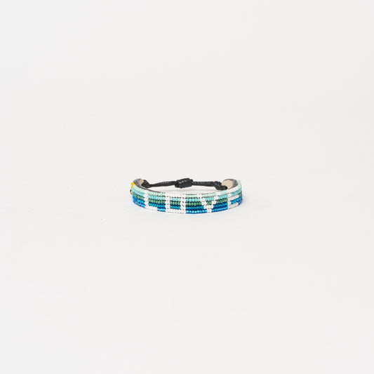 LOVE Bracelets- Green Multi Stripe
