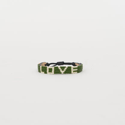 LOVE Bracelet - Olive/Cream
