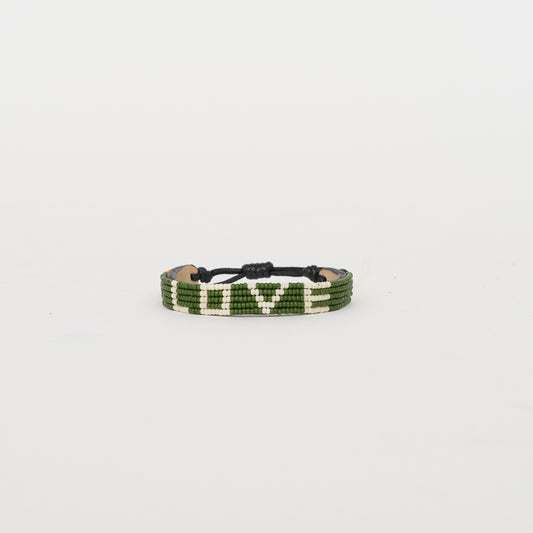 LOVE Bracelet - Olive/Cream