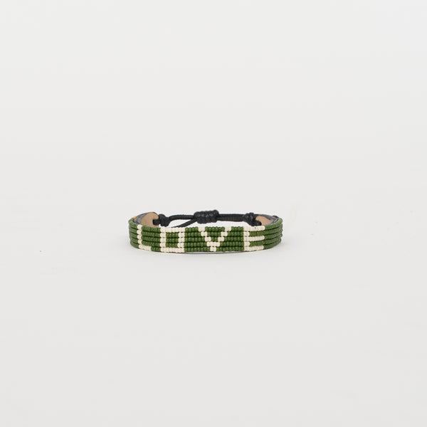 LOVE Bracelet - Olive/Cream