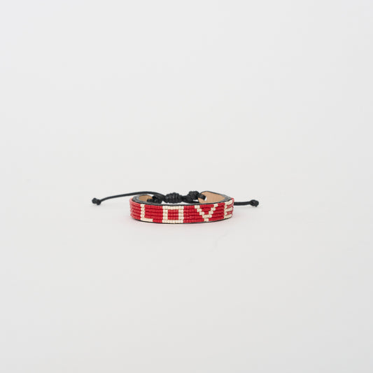 LOVE Bracelet - Crimson/Cream