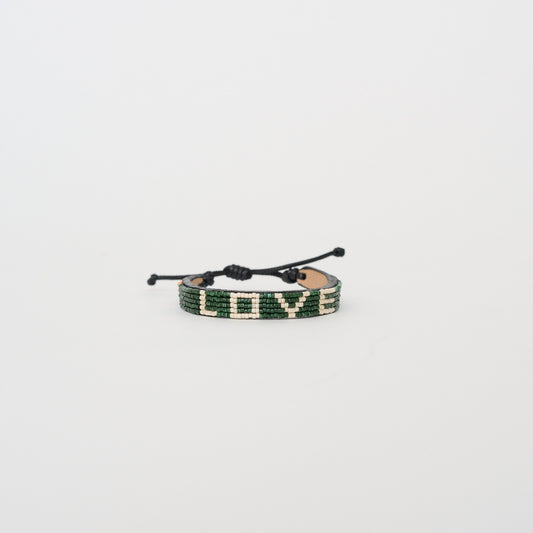 LOVE Bracelet - Pine/Cream