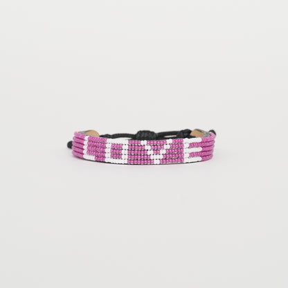 LOVE Bracelet – Fuchsia/White