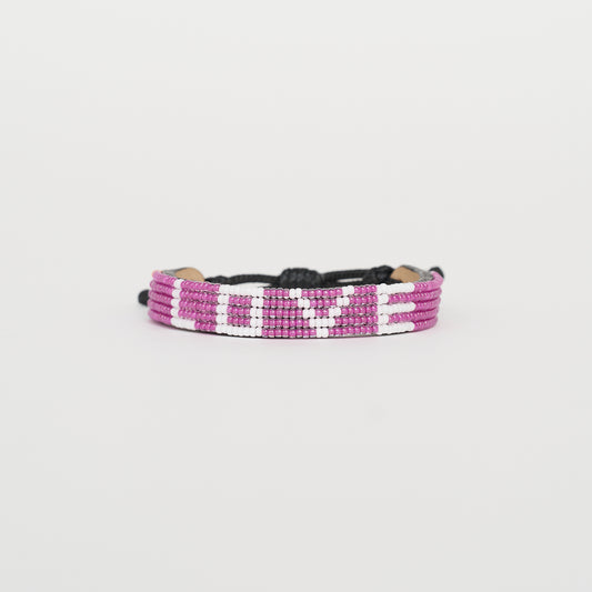LOVE Bracelet – Fuchsia/White